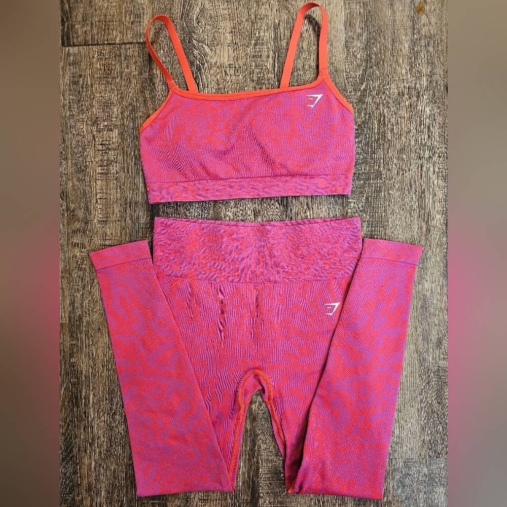 Gymshark Adapt Safari Shelly Pink | Fly Coral Set Size MEDIUM